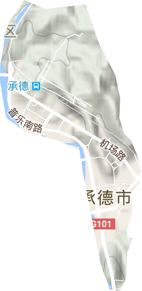 桥东街道地形地图
