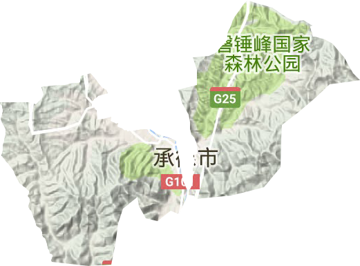 牛圈子沟镇地形地图