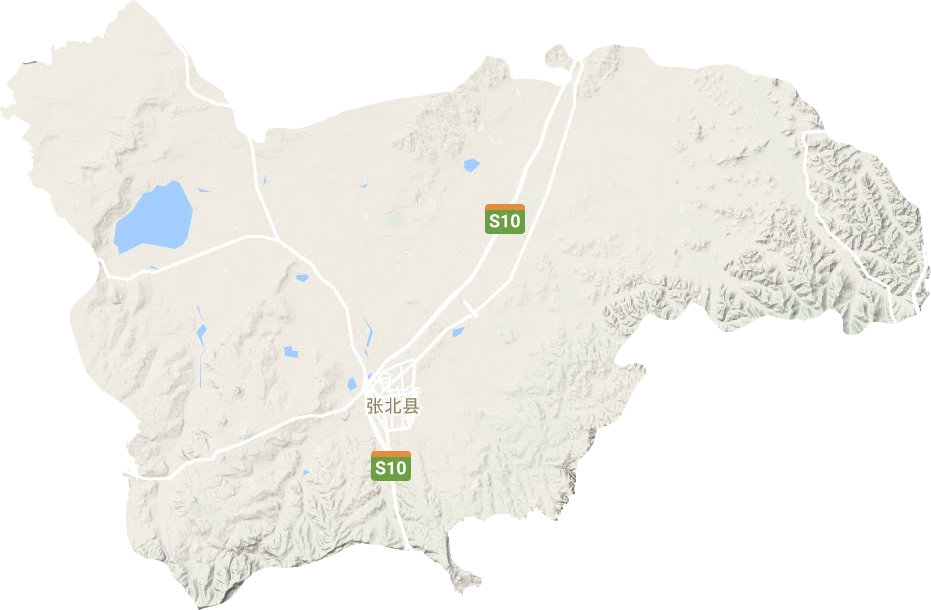 张北县地形地图