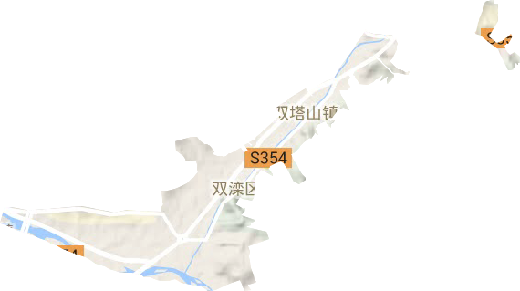元宝山街道地形地图