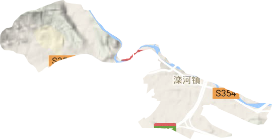 滦河镇地形地图