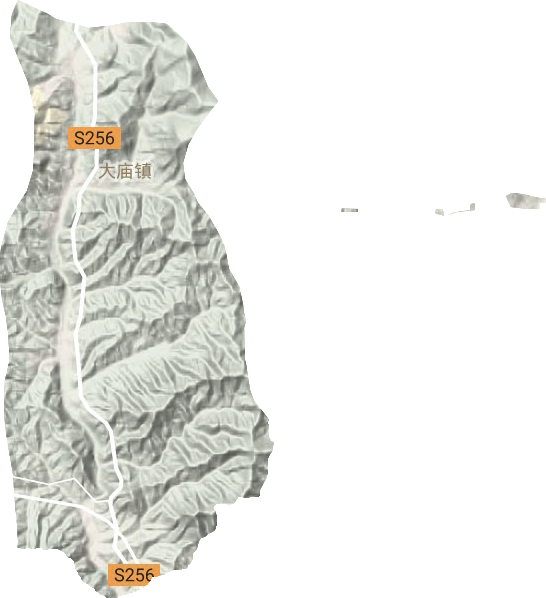 大庙镇地形地图