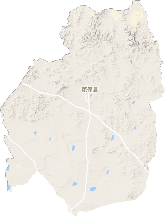 康保县地形地图