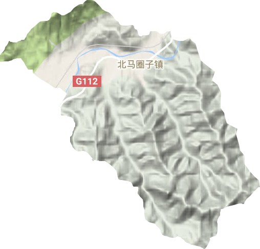 北马圈子镇地形地图