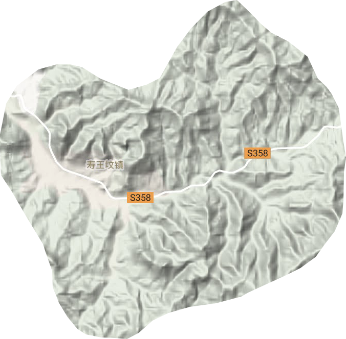 寿王坟镇地形地图