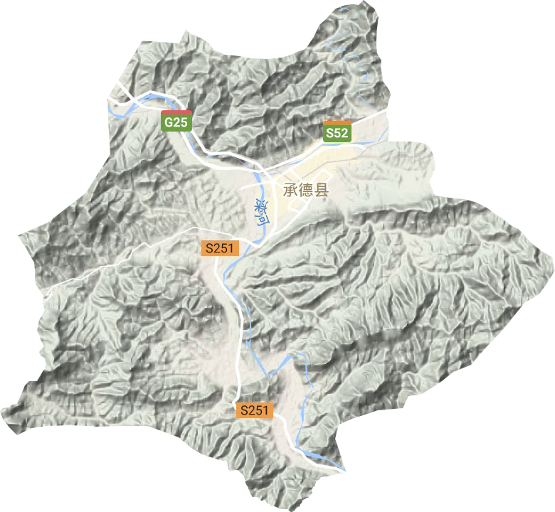 下板城镇地形地图