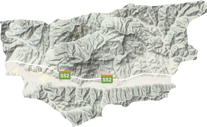 甲山镇地形地图