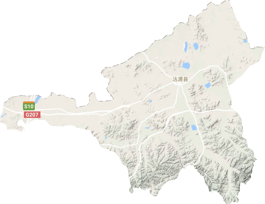 沽源县地形地图