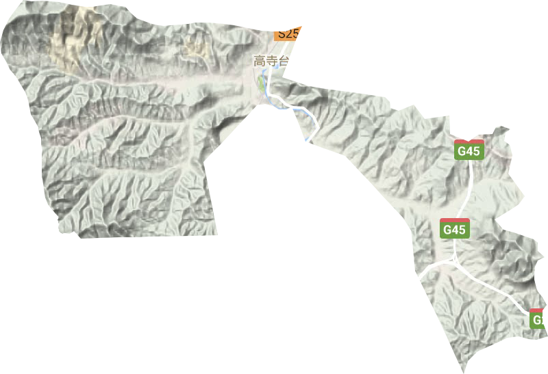 高寺台镇地形地图