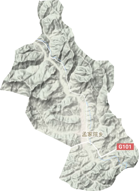 孟家院乡地形地图