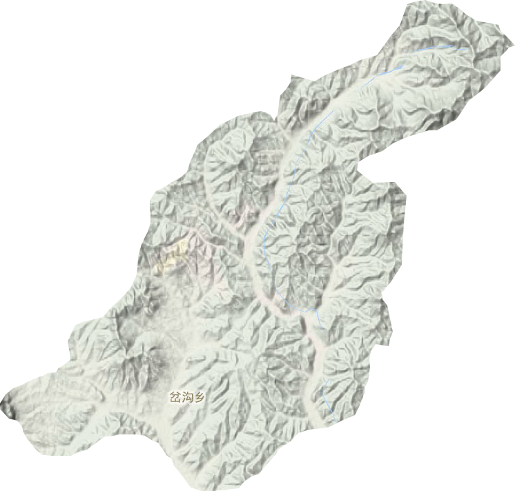 岔沟乡地形地图