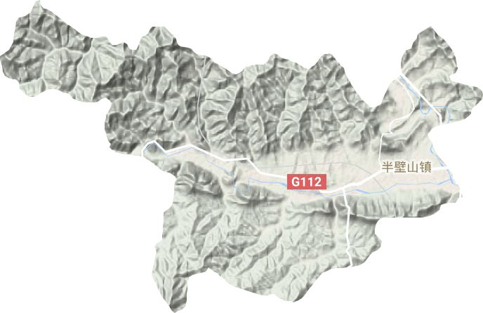 半壁山镇地形地图