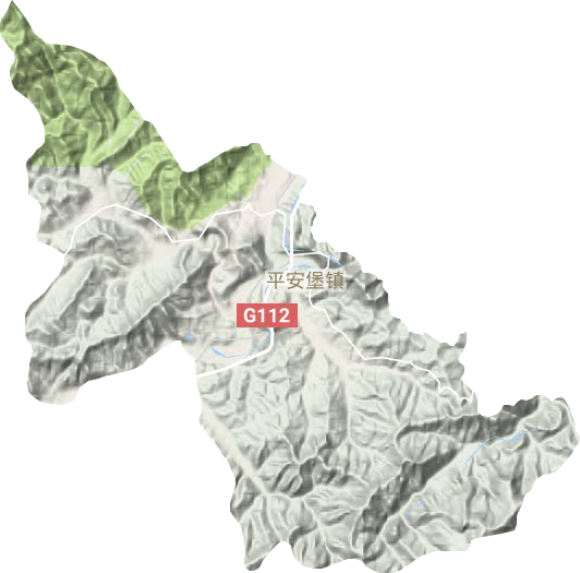 平安堡镇地形地图