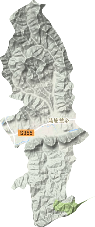 蓝旗营镇地形地图