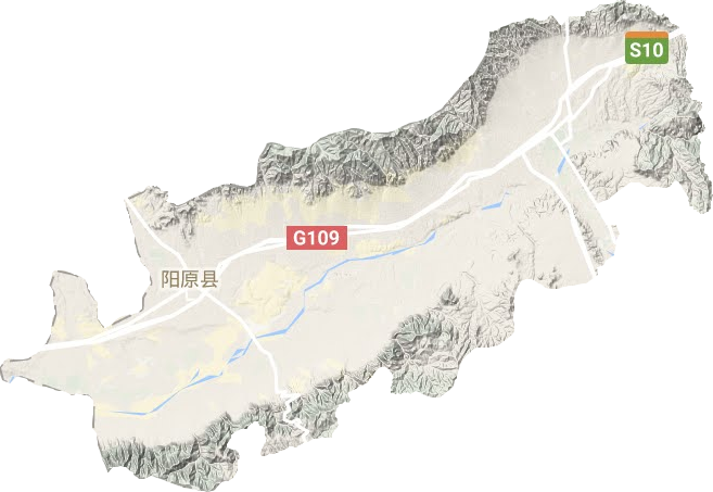 阳原县地形地图