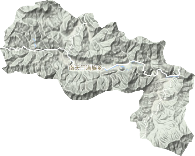 南天门满族乡地形地图