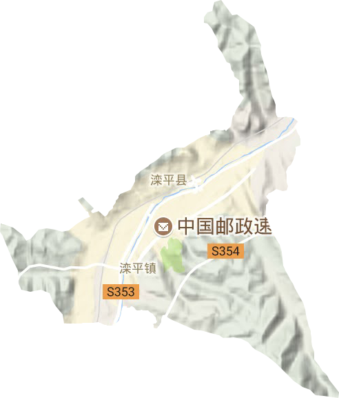 中兴路街道地形地图