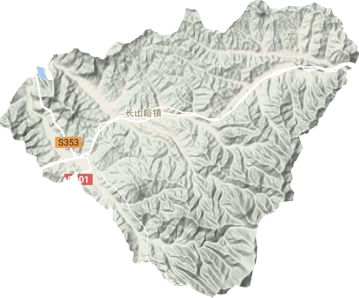 长山峪镇地形地图