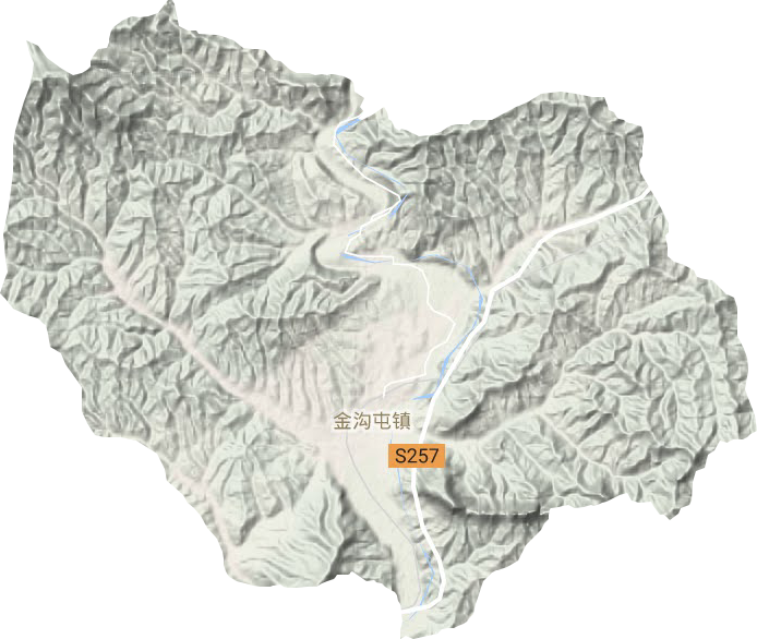 金沟屯镇地形地图