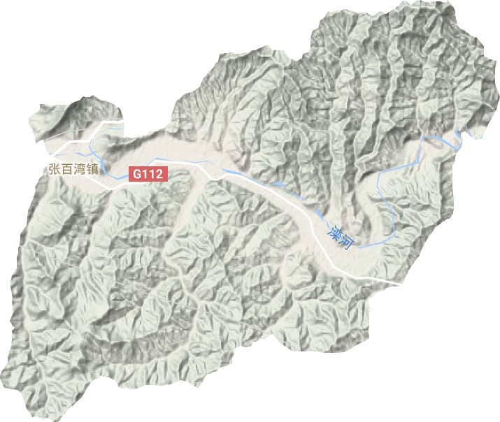 张百湾镇地形地图