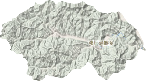 邓厂满族乡地形地图