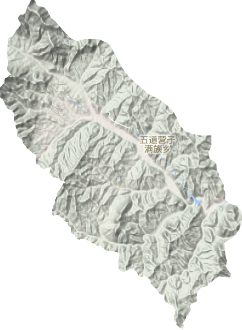 五道营子满族乡地形地图