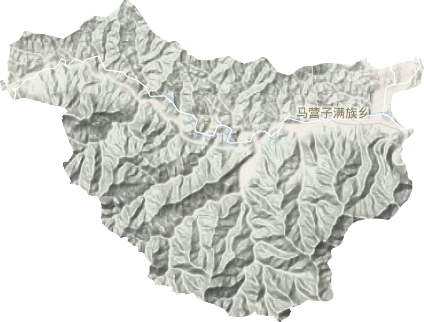 马营子满族乡地形地图