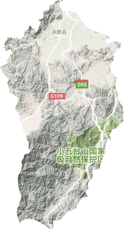 涿鹿县地形地图