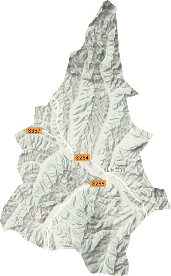 韩麻营镇地形地图