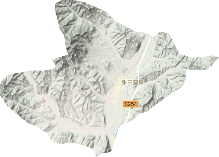 张三营镇地形地图