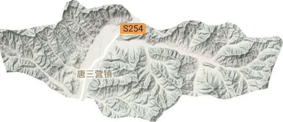 唐三营镇地形地图
