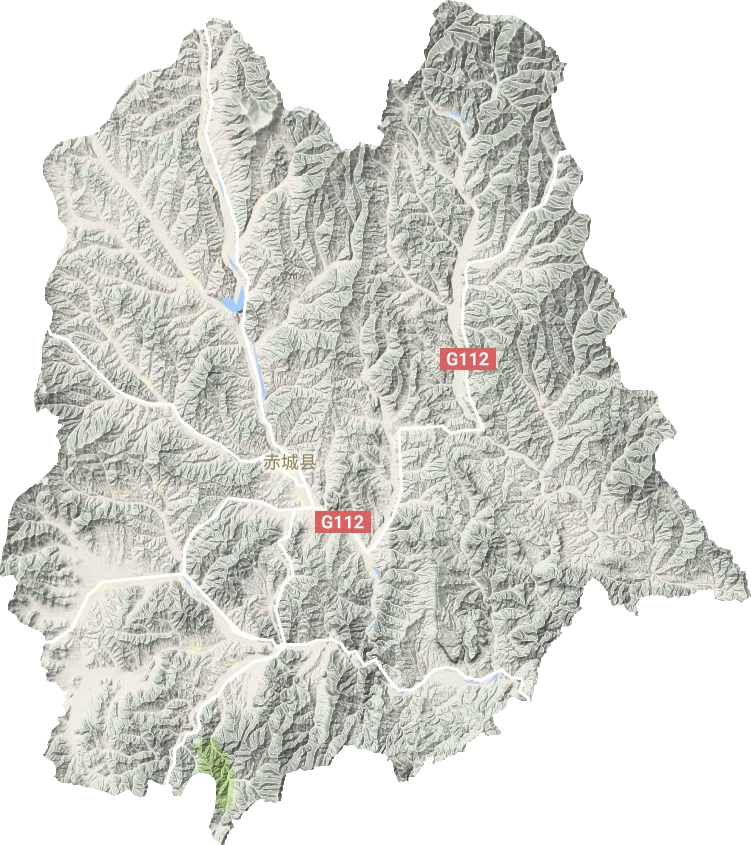 赤城县地形地图