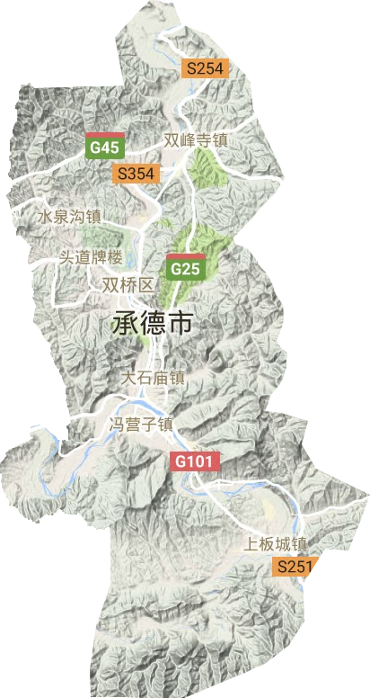 双桥区地形地图