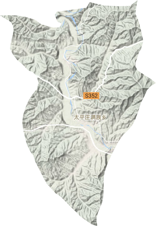 太平庄满族乡地形地图
