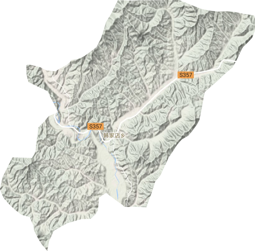 韩家店乡地形地图