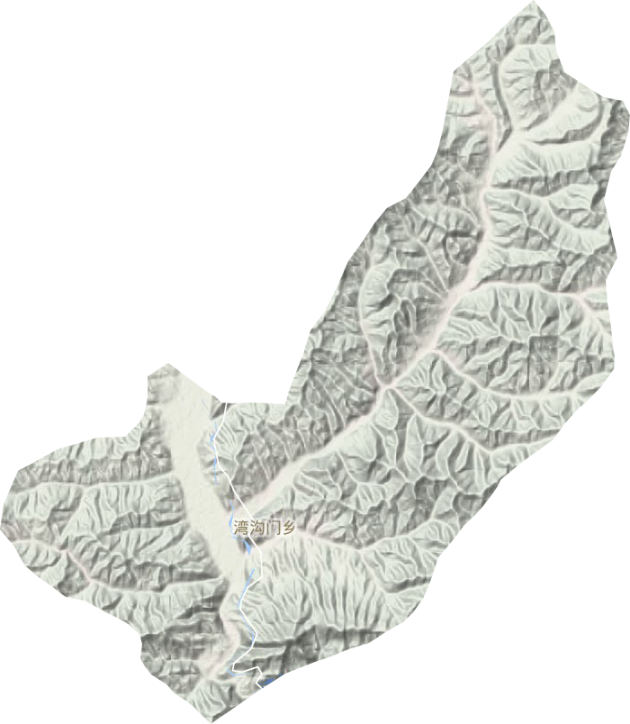 湾沟门乡地形地图