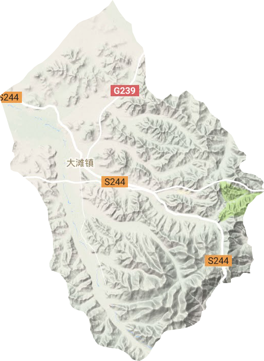 大滩镇地形地图