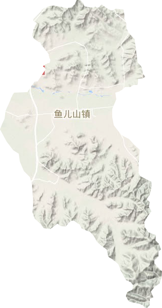 鱼儿山镇地形地图