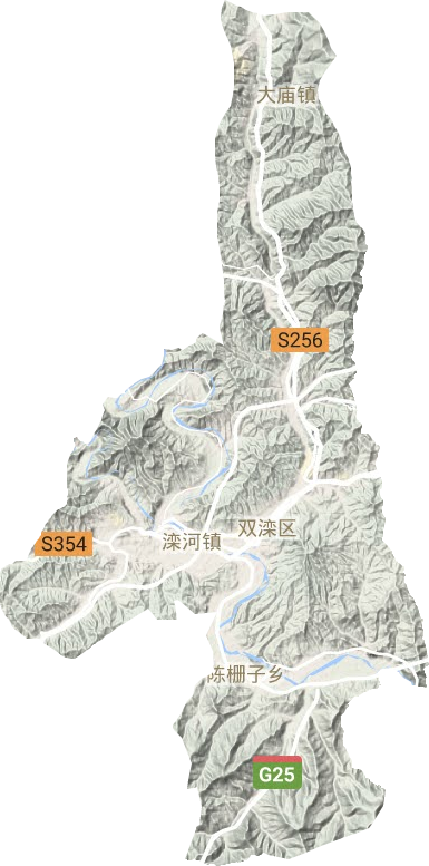 双滦区地形地图