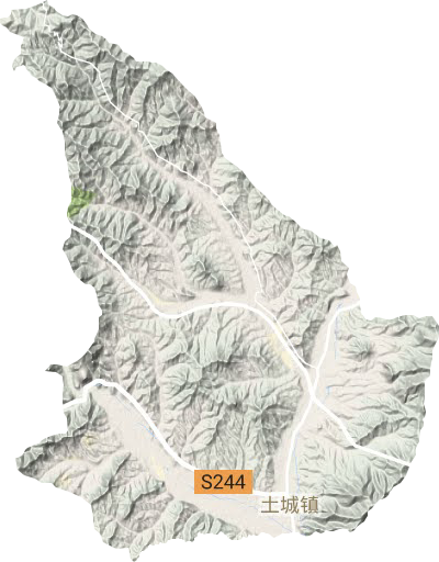 土城镇地形地图