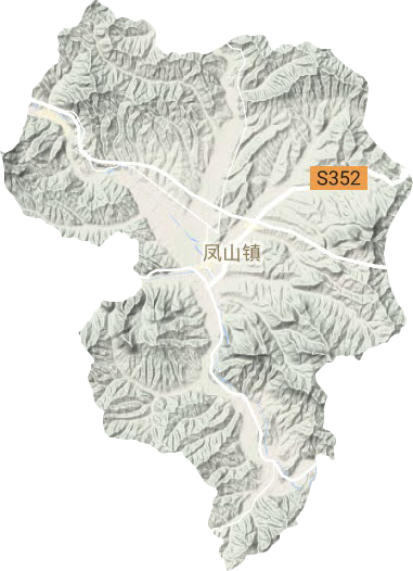 凤山镇地形地图