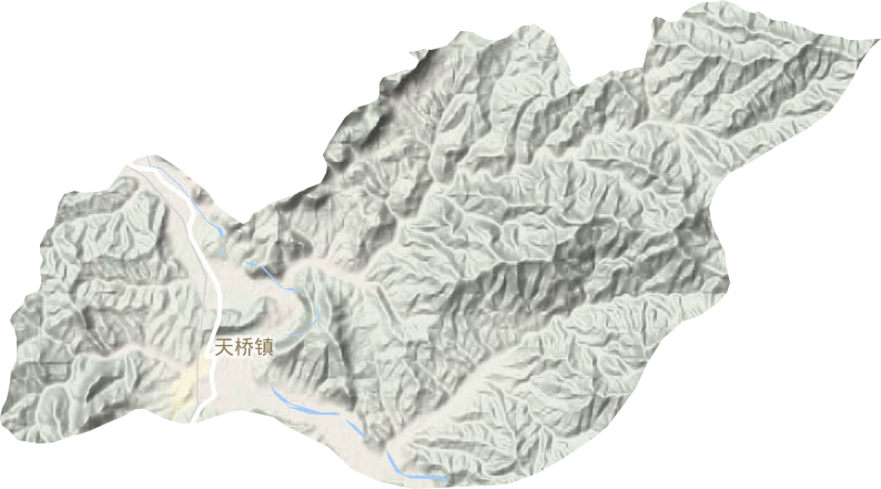 天桥镇地形地图