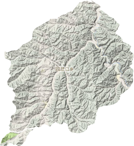 四岔口乡地形地图