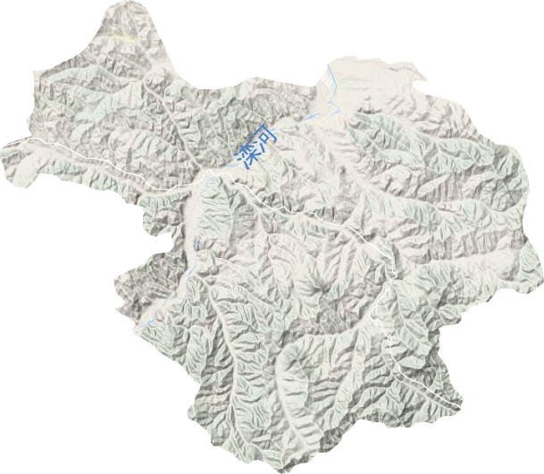 外沟门乡地形地图