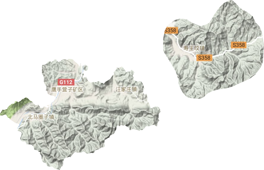 鹰手营子矿区地形地图