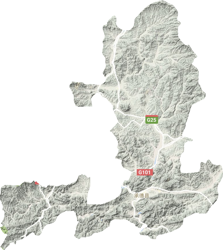 承德县地形地图
