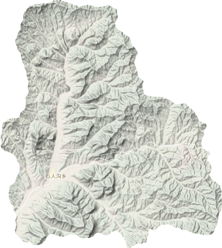 石人沟乡地形地图