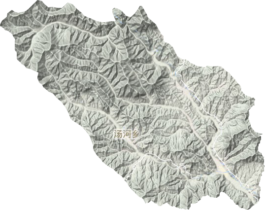 汤河乡地形地图