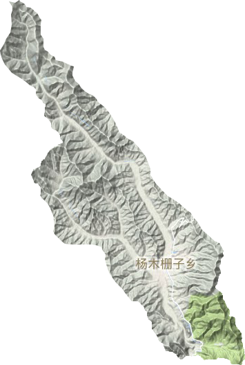 杨木栅子乡地形地图