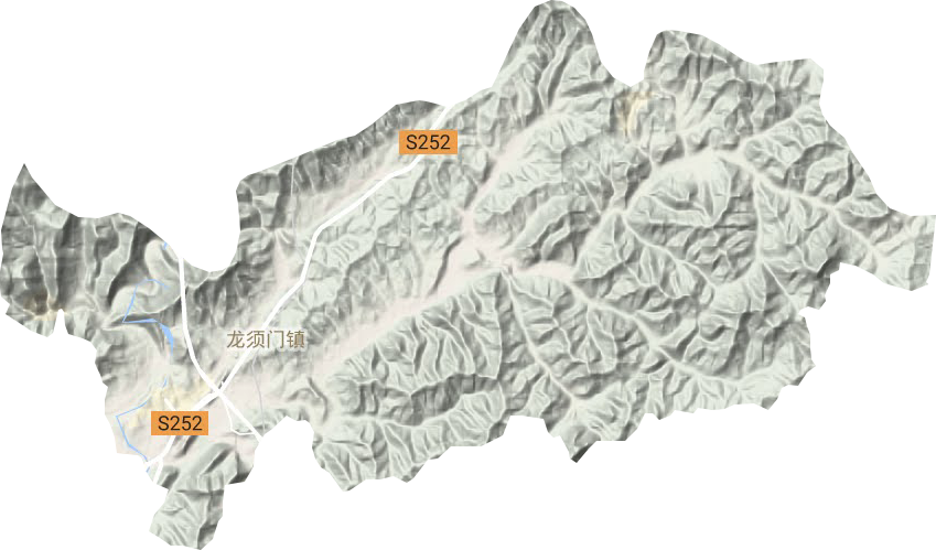 龙须门镇地形地图